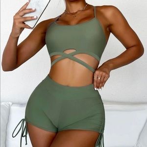 Army green swimsuit!